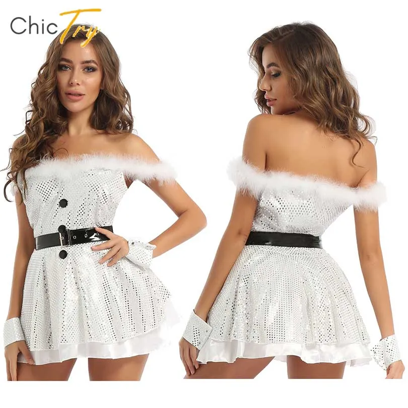 S XXL женское белое блестящее мини платье без рукавов костюм одежда пушистые