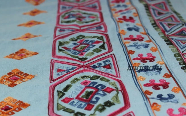 Этническая экзотическая ткань для одежды из хлопка и льна с вышивкой | Дом сад