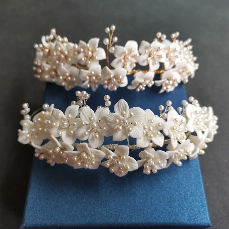 SLBRIDAL ручная работа роскошный Кристальный со стразами и жемчугом высокая