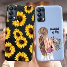 Для Oppo Reno 5 5G чехол Reno5 Pro мягкий силиконовый милый чехол с подсолнухами для девушек Oppo Reno 5 Pro Reno5 5G CPH2145 чехол для телефона s