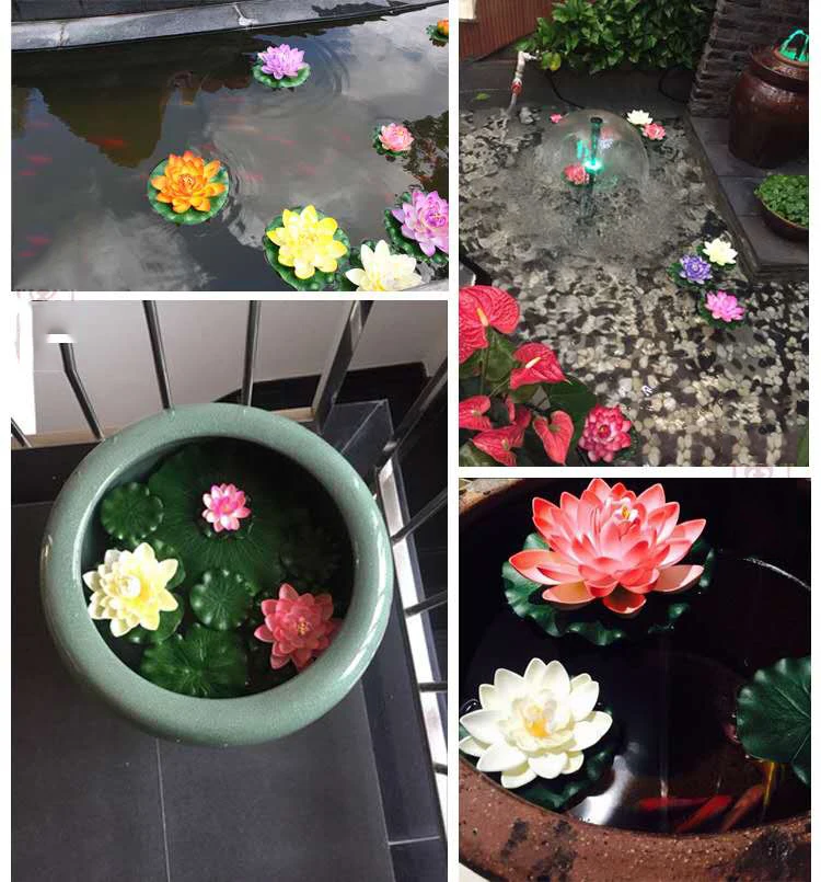 1 шт 10 см аквариум плавающий Лотос искусственный цветок пруд растение орнамент