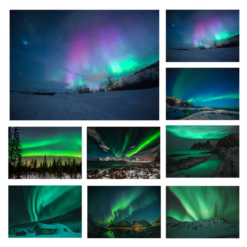 Постер Aurora Borealis 2-го поколения в северном стиле | Дом и сад