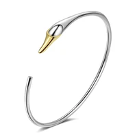 new arrival 100 925 sterling silver elegant swan animal lady bangle jewelry for women christmas gift hot sale drop shipping