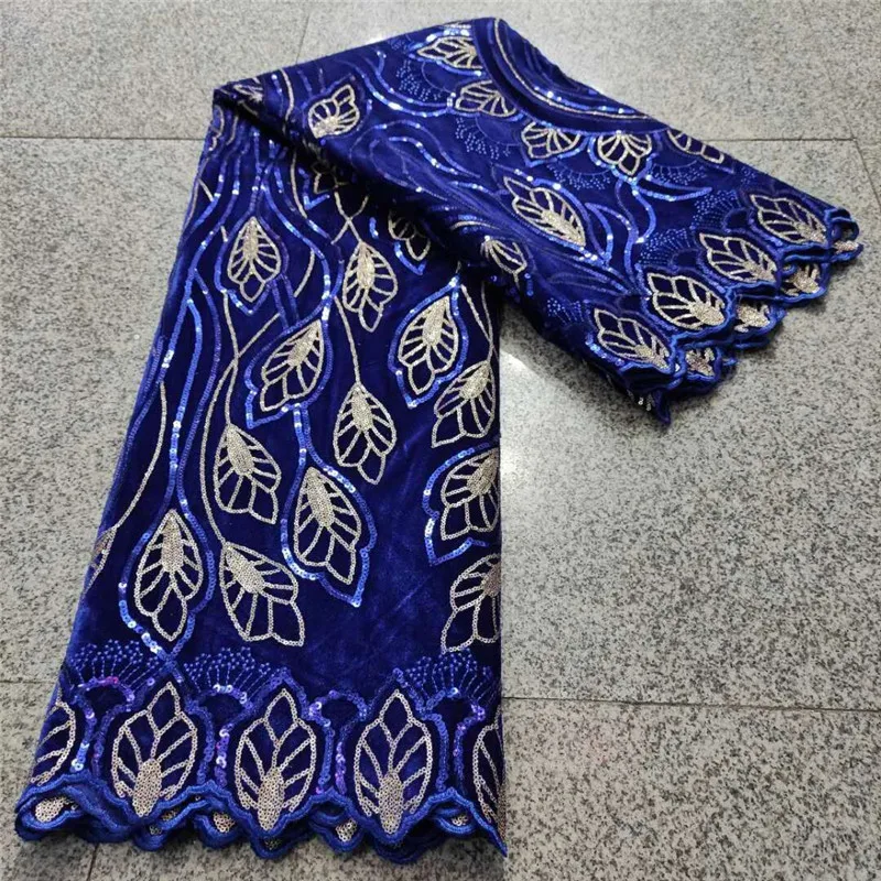 

2021 purple Velvet African Lace Fabric With Sequins Red French Embroidery Nigerian Velvet Lace Fabric For Wedding Party Sequins