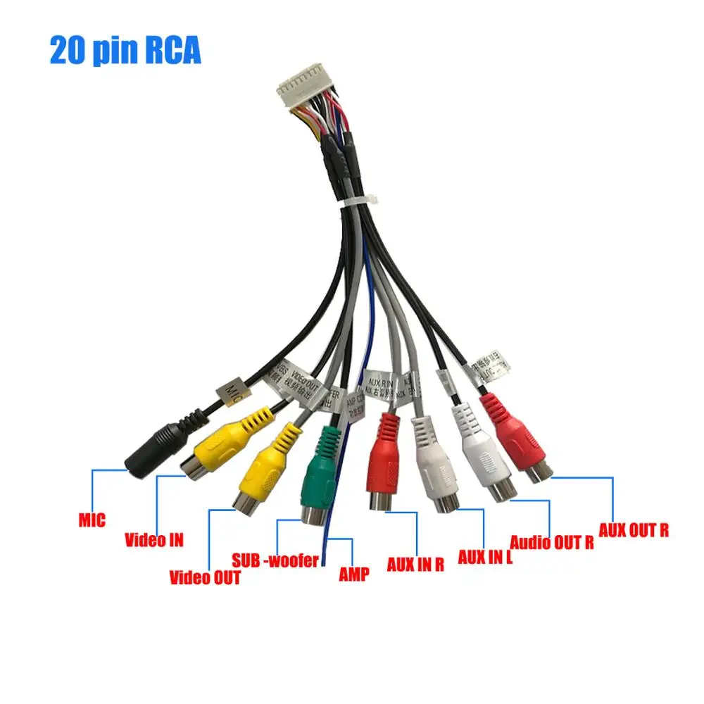 Кабель RCA GPS-кабель кабель для задней камеры 4-контактный и 6-контактный USB-кабель