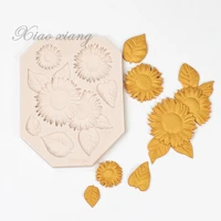 3d sunflower shaped fondant cake silicone molds for baking cookies candy mould chocolate molds cake decorating tools fm2146