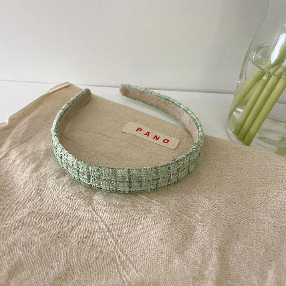 

Women Candy Color Plaids Print Headband Plastic 1Pcs Headwear Hair Accessories Head Hoop Female Sweet Wide Hair Hoop Hairband