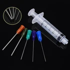 5 шт., прозрачные пластиковые шприцы для клеевого масла, 5 мл