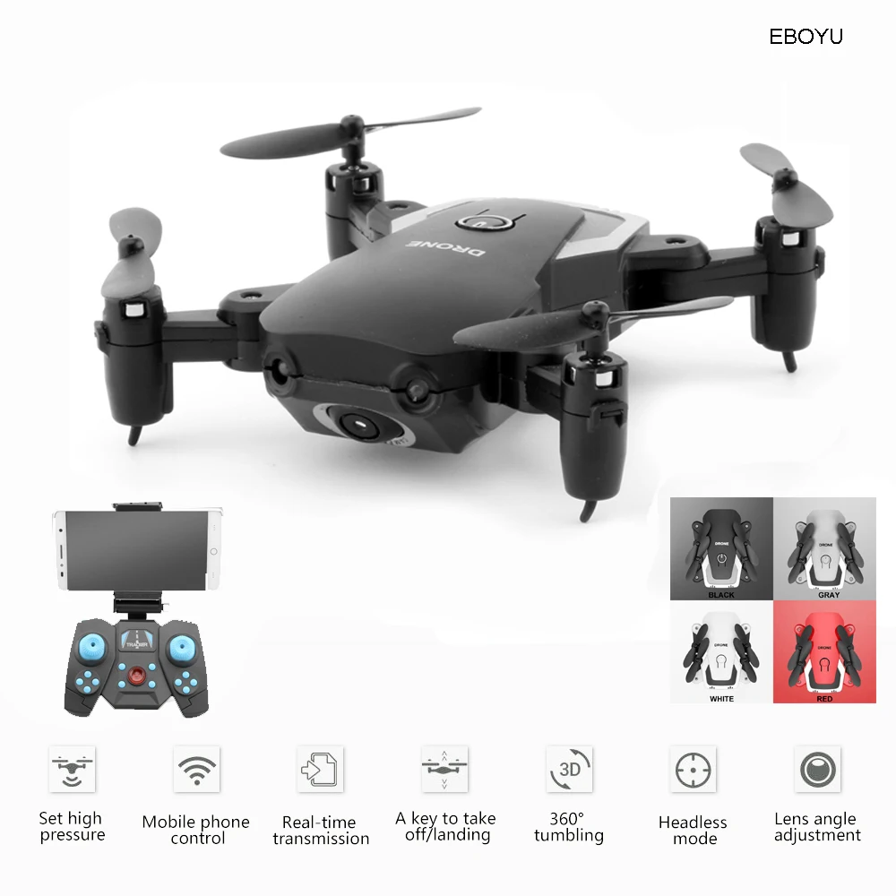 

EBOYU E808 Mini Foldable RC Quadcopter Drone Gesture Photo Taking 720P HD Camera Wifi FPV Drone Altitude Hold Headless Mode RTF