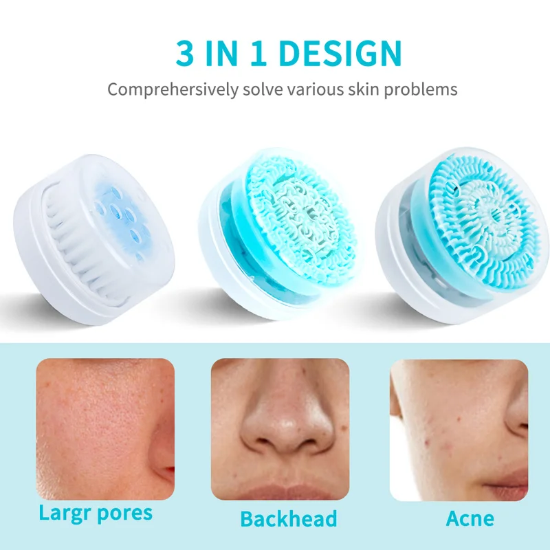 

BIOAQUA Silicone Face Brush Facial Massager Electric Sonic Skin Pore Cleaner Brush Face Portable Skin Care Tool Deep Washing