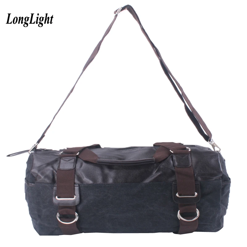 Вместительная дорожная сумка для мужчин винтажная холщовая Сумочка на плечо в