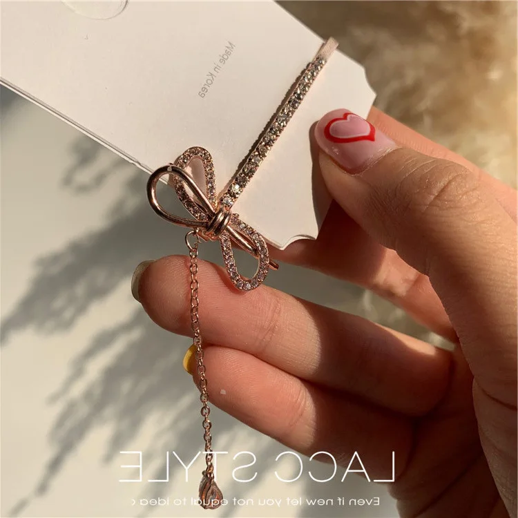 Корейские хрустальные стразы зажимы для волос с бантом заколки аксессуары |