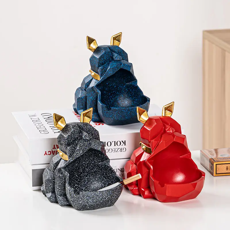 

Creative ceramic ashtray personality office home car decoration cute dog multi-function anti fly ash Chinese style