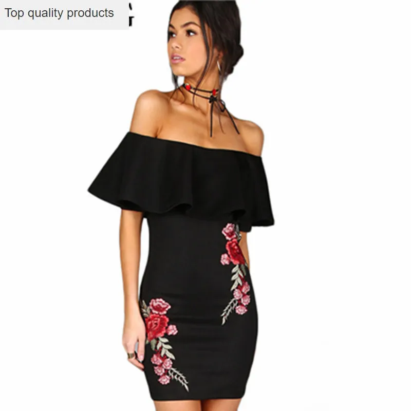 Женское летнее Мини платье с вышивкой и пряжкой сексуальное Клубное открытыми