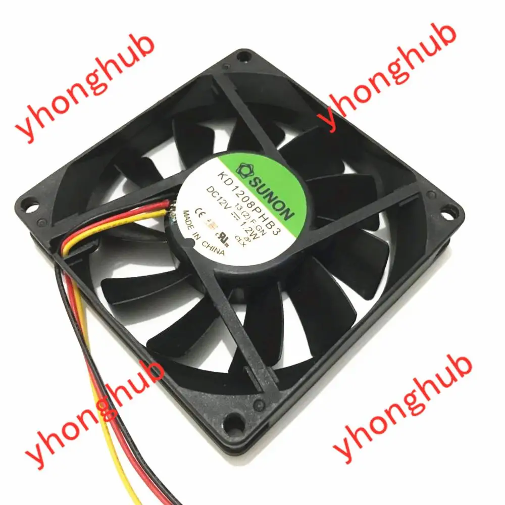 SUNON KD1208PHB1 13.(2).F.GN DC 12 В 1 2 Вт 80x80x15 мм вентилятор охлаждения сервера|square fan|server fan80x80x15mm
