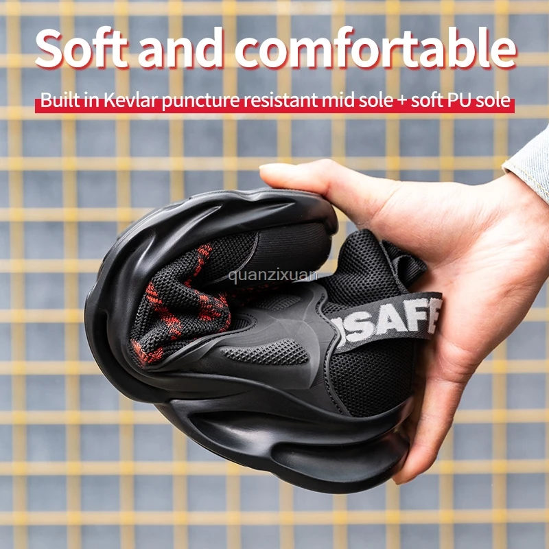 

Men Work Safety Shoes Anti-puncture Working Sneakers Male Indestructible Work Shoes Men Boots Lightweight Men Shoes Safety Boots