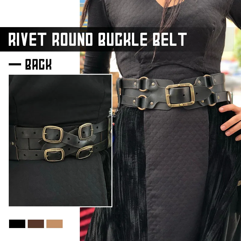 Ремень из искусственной кожи для мужчин и женщин широкий пояс в средневековом