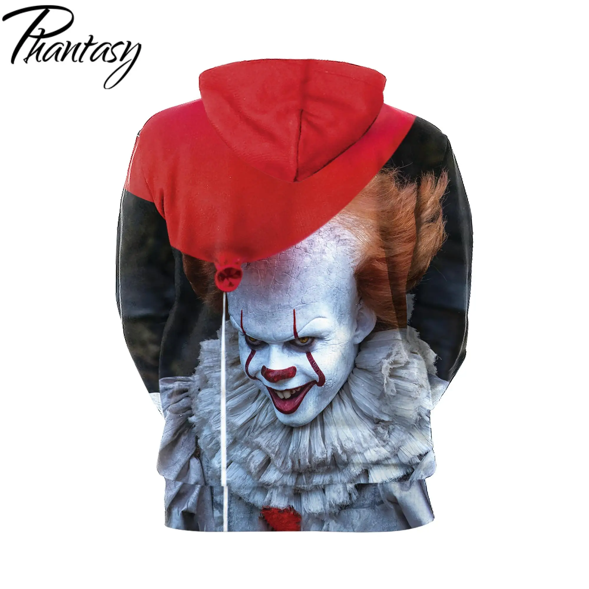 Толстовки Phantasy на Хэллоуин свитшоты с принтом клоуна куртки красочный пуловер