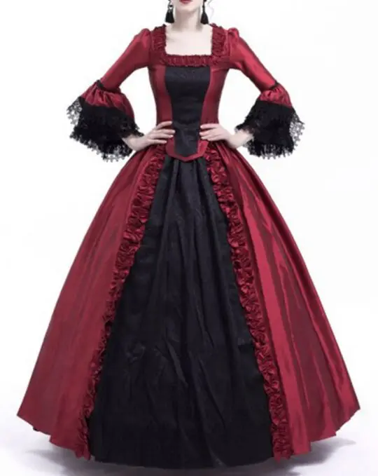 Женский костюм для косплея в викторианском стиле средневековой королевы на