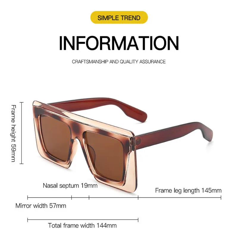 

Sunglasses Square Women Sun Glasses Female Eyewear Eyeglasses Plastic Frame Clear Lens Fashion Driving New