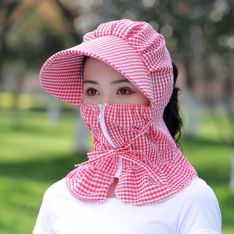 HT3004 Новая модная многофункциональная клетчатая летняя шапка для верховой езды