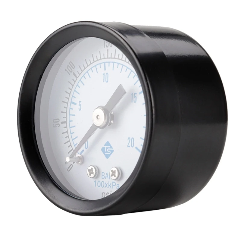 

40mm Pressure Gauge 40mm 1/8 BSPT , 0-100psi/kpa,Plastic 1/8"BSPT Lower Mount