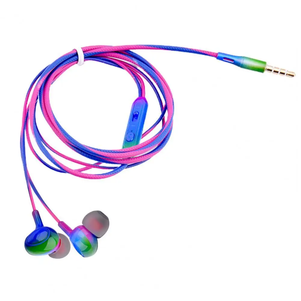 

New Wired Earphone with Mic In-ear Universal Gradient Heavy Bass Headphone Earphones 2021