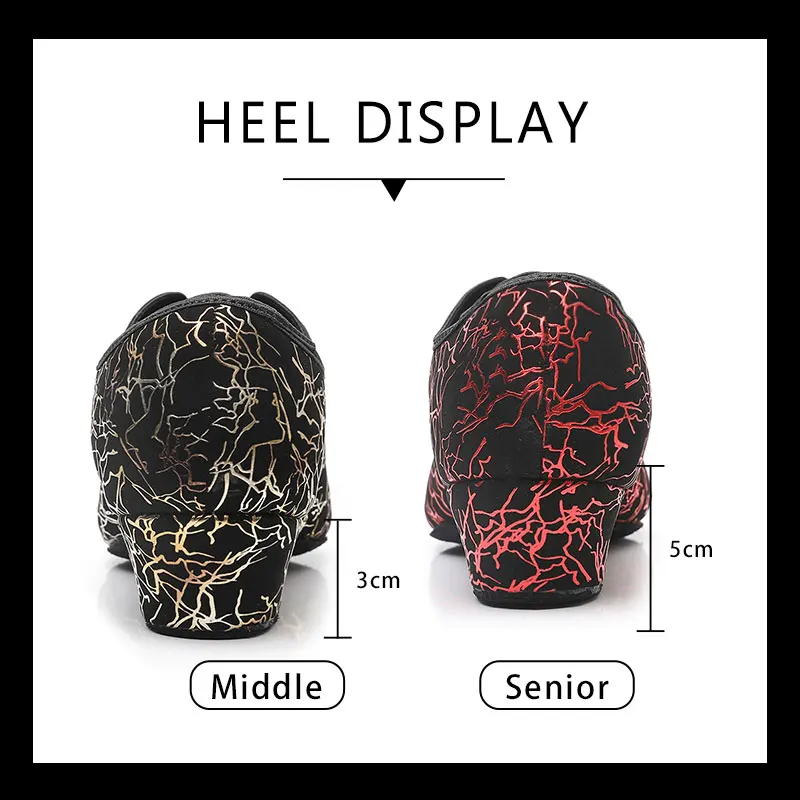 SWDZM Women Latin Dance Shoes Ballroom Modern Shoes Men Jazz Shoes For Boy Dance Sneaker Black Tango Shoes heeled 3/5cm