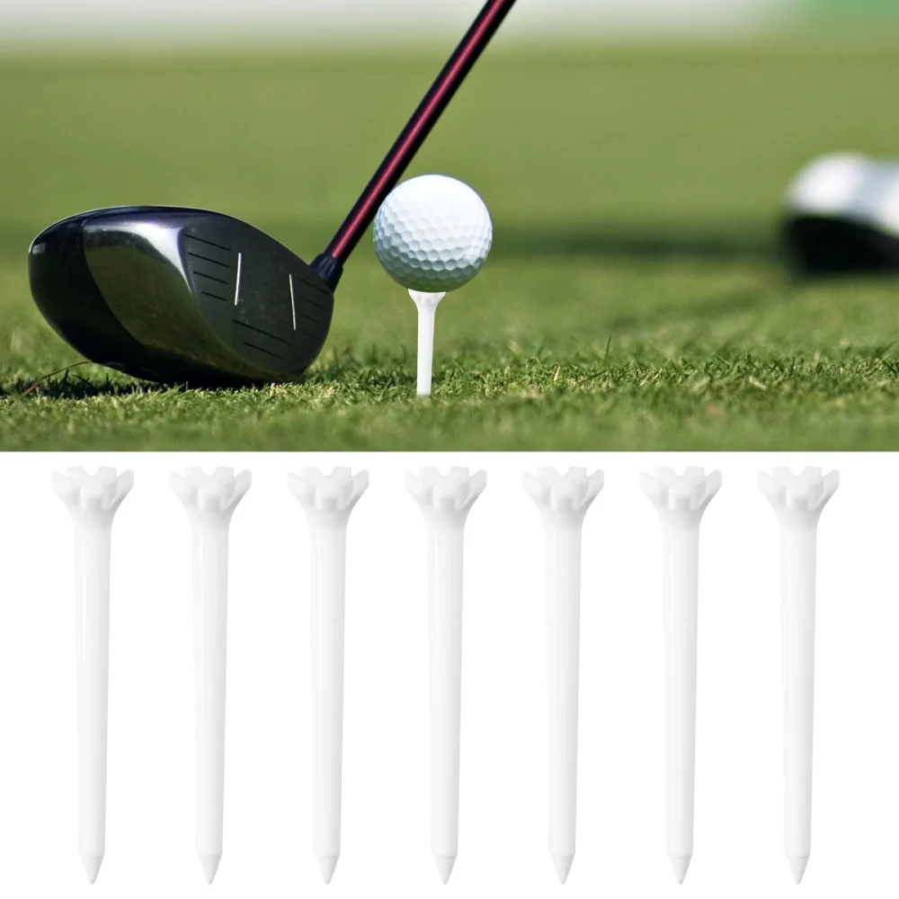 

100pcs/Set 70mm Tees Outdoor Sports Tees Training Equipment Supplies Accessories For Golfer (White)