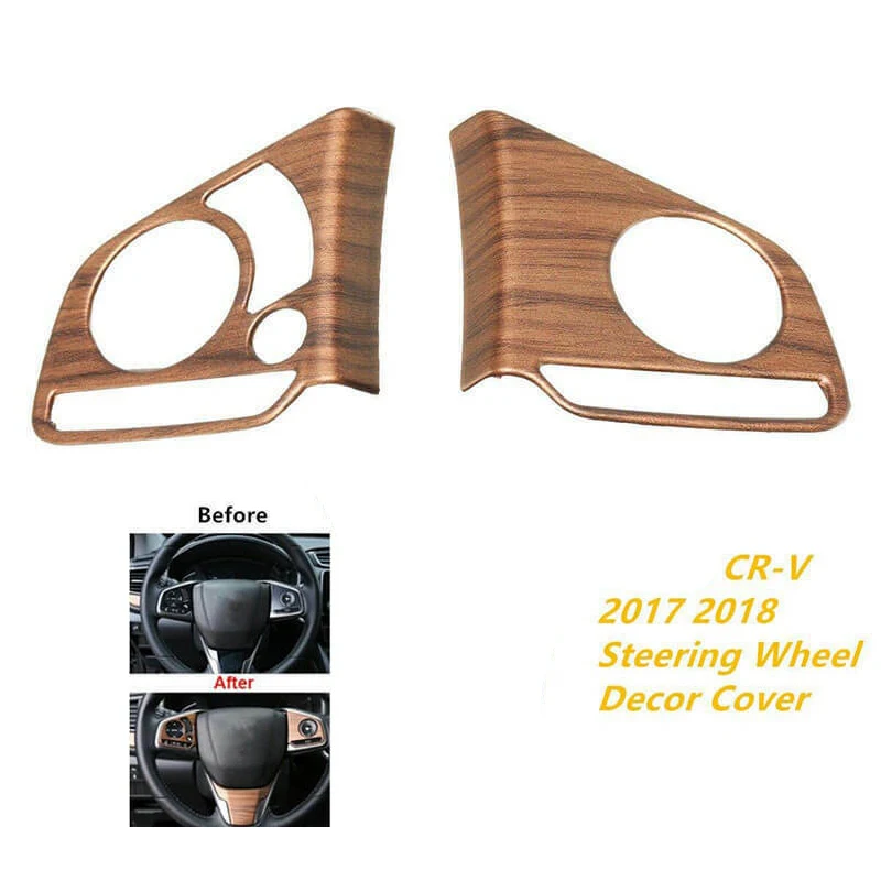 Персиковая деревянная зернистая накладка на рулевое колесо для 2017 2020 Honda CRV CR