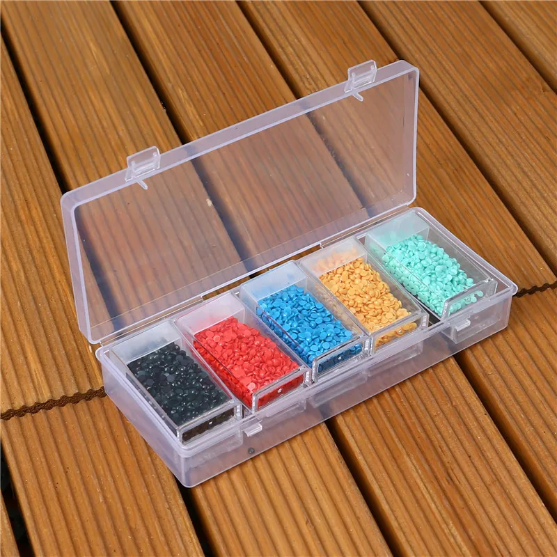

Home Storage grid Diamond Painting Jewelry Receipt Box Environmental Nail String Beads Transparent Plastic