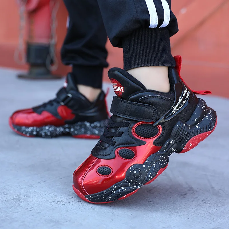 Высококачественная модная детская Баскетбольная обувь кроссовки для мальчиков