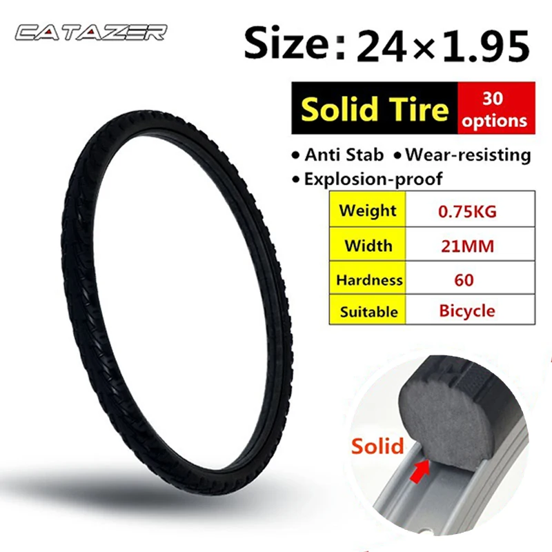 

24*1.95 Solid Bicycle Tire Riding MTB Bike Tire Bike Tire Bicycle Cycling Tubeless Tyre 24inch BMX bike tire