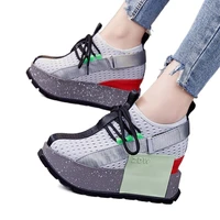 seismic king color spring 2021 new slopestyle single shoe thick soled womens comfortable breathable platform heels shoes