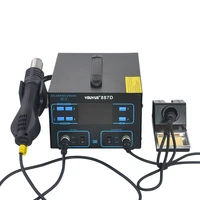 youyue 887d soldering station rework station thermoregulator soldering iron hot air fan type induction two in one hot air gun