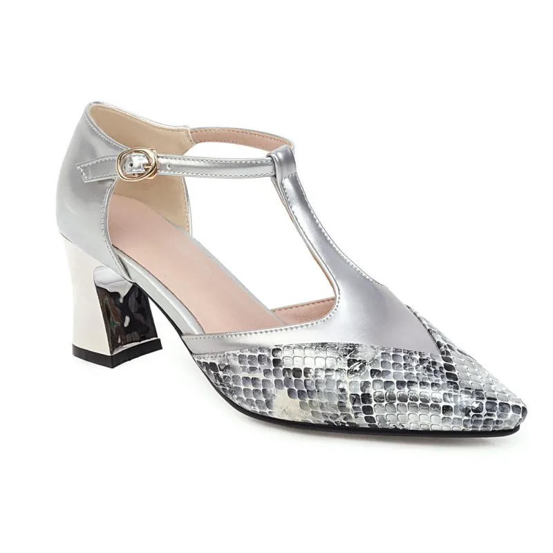 Большой размер Обувь с острым носком Женская обувь на высоком каблуке Женские