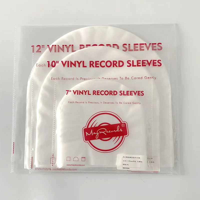 50 шт. прозрачные антистатические пластиковые виниловые внутренние рукава для 12