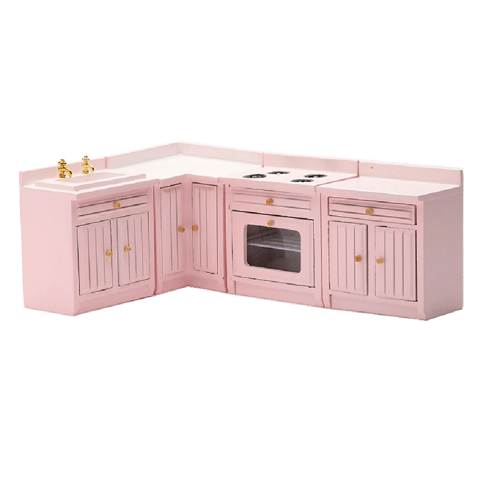 Миниатюрные аксессуары для кукольного домика модель деревянного мини буфета