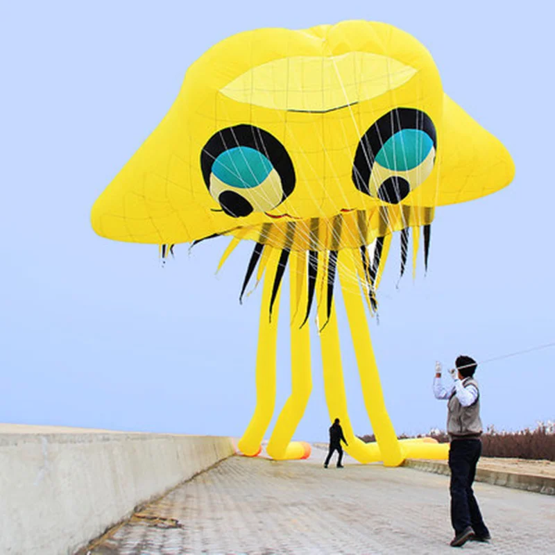 5m Jellyfish Kite 3D Octopus Soft Kite Marine Animal Kite Children Gift Outdoor Sports Fun Flying Tool Free Shipping