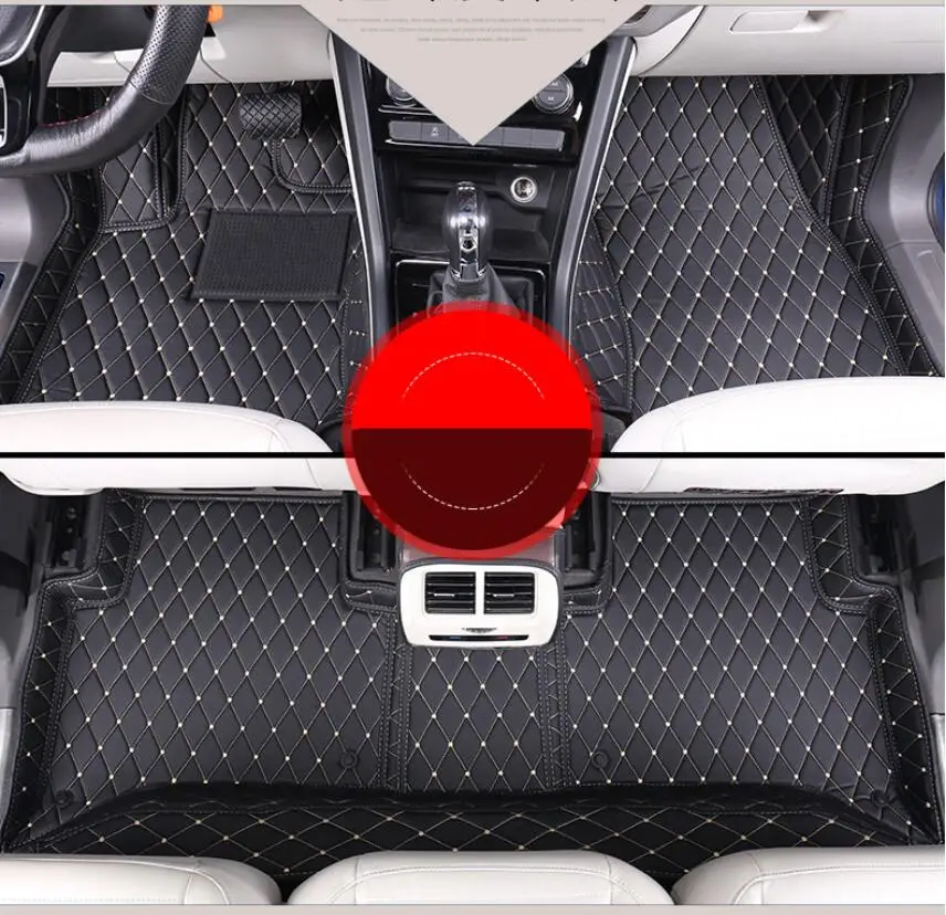 for leather car interior floor mat for volkswagen touran 2003-2019 2018 2017 2016 2015 2014 2013 2012 2011 accessories