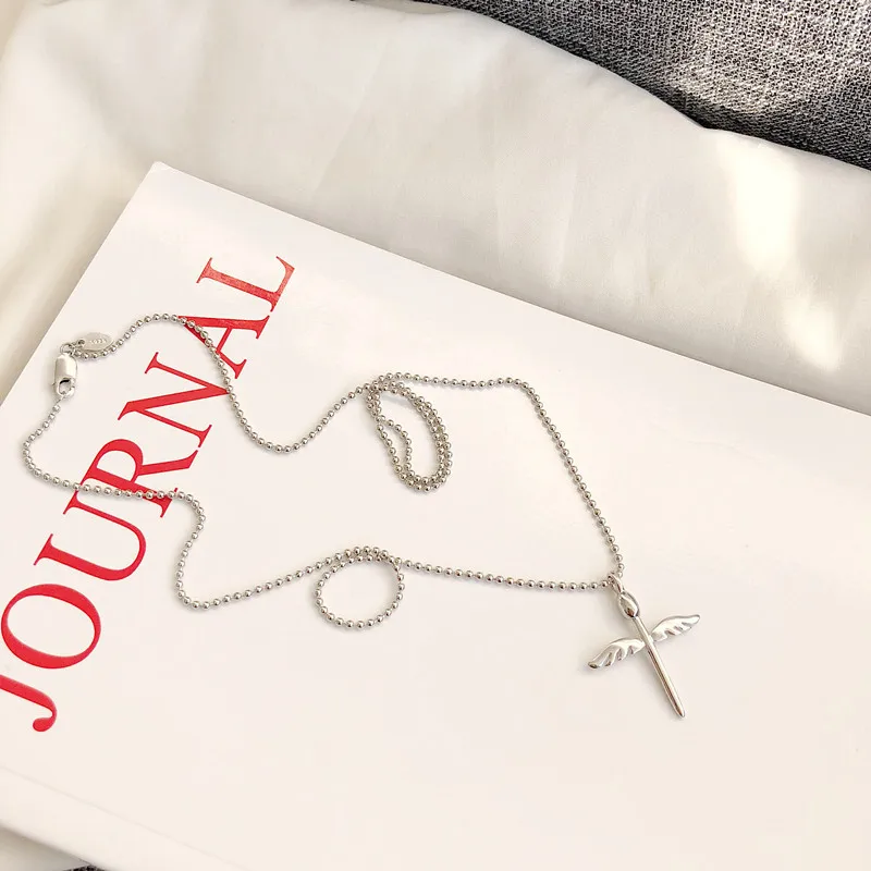 Leouerry 925 пробы Серебряный Простой Изысканный крест кулон ожерелье элегантные