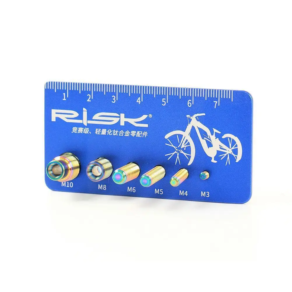 

Risk Bicycle Screw Measuring Caliper Aluminum Alloy Ruler Tools Thread Caliper Gauge Card Color Blue S7h6