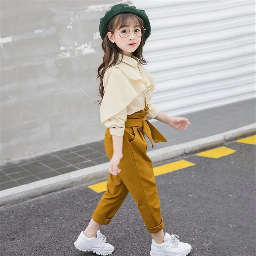 Girls Clothing Sets Summer Fashion sport set T-shirt+Casual pants 2Pcs sportswear kids costume Teen Girl Clothes 4 6 8 10 Years | Детская