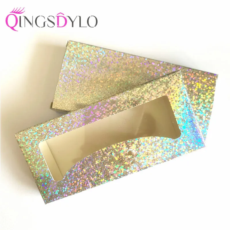 Новая голографическая коробка для ресниц мягкие бумажные норковые ресницы