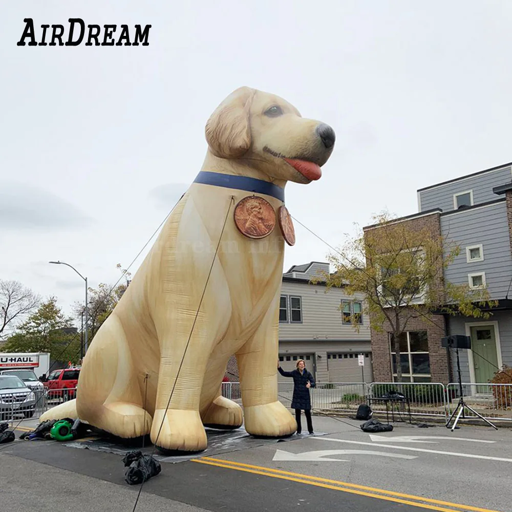 

4m13.2ft inflatable dog bulldog Dalmatian Labrador Samoyed Golden Retriever Boxer Poodle mascot balloon for zoo Pet shop adverti