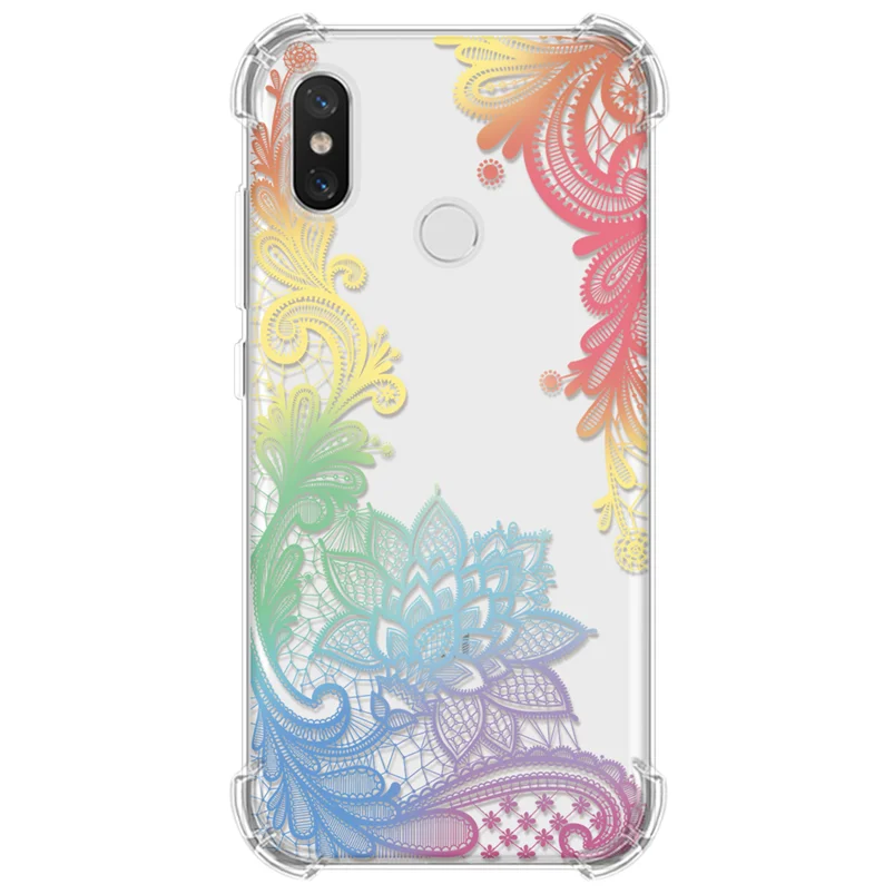 Прозрачный чехол с цветочной подушкой безопасности для Xiao mi Red mi 7 7A 6A 5 Plus K20 Note 4 4X5 6 7 Pro mi 9T A3 6 8 Lite 9 SE Play CC9 CC9e TPU - Цвет: sxhuacai