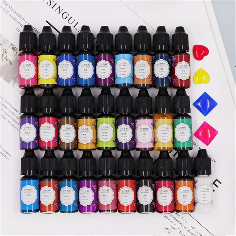 

28 Color Liquid Ink Diffusion Solid Color Resin Pigments Dye Uv Epoxy Resin Pigment DIY Making Crafts Jewelry Making Accessories
