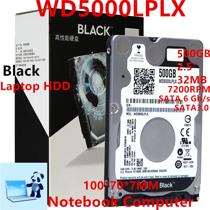 New Original HDD For WD Black 500GB 2.5