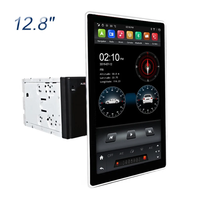 Универсальная Автомобильная Мультимедийная система Tesla Style Android 8 1 12 дюйма ОЗУ 4 Гб