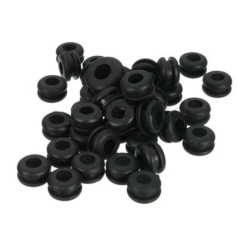 

180Pcs Black Cable Sealing Rubber Gaskets Washer Grommet Assortment Kit
